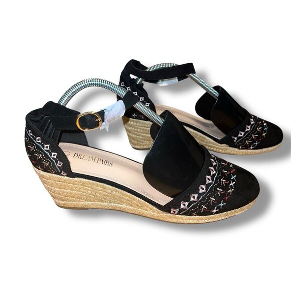 DREAM PAIRS Women‎ 11 Espadrilles Closed Strap Wedge - Picture 1 of 14